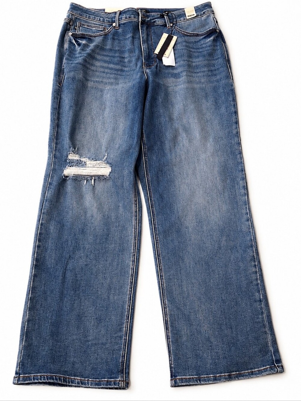 New Judy Blue Denim Wide Leg Jeans Womens Size 18 W